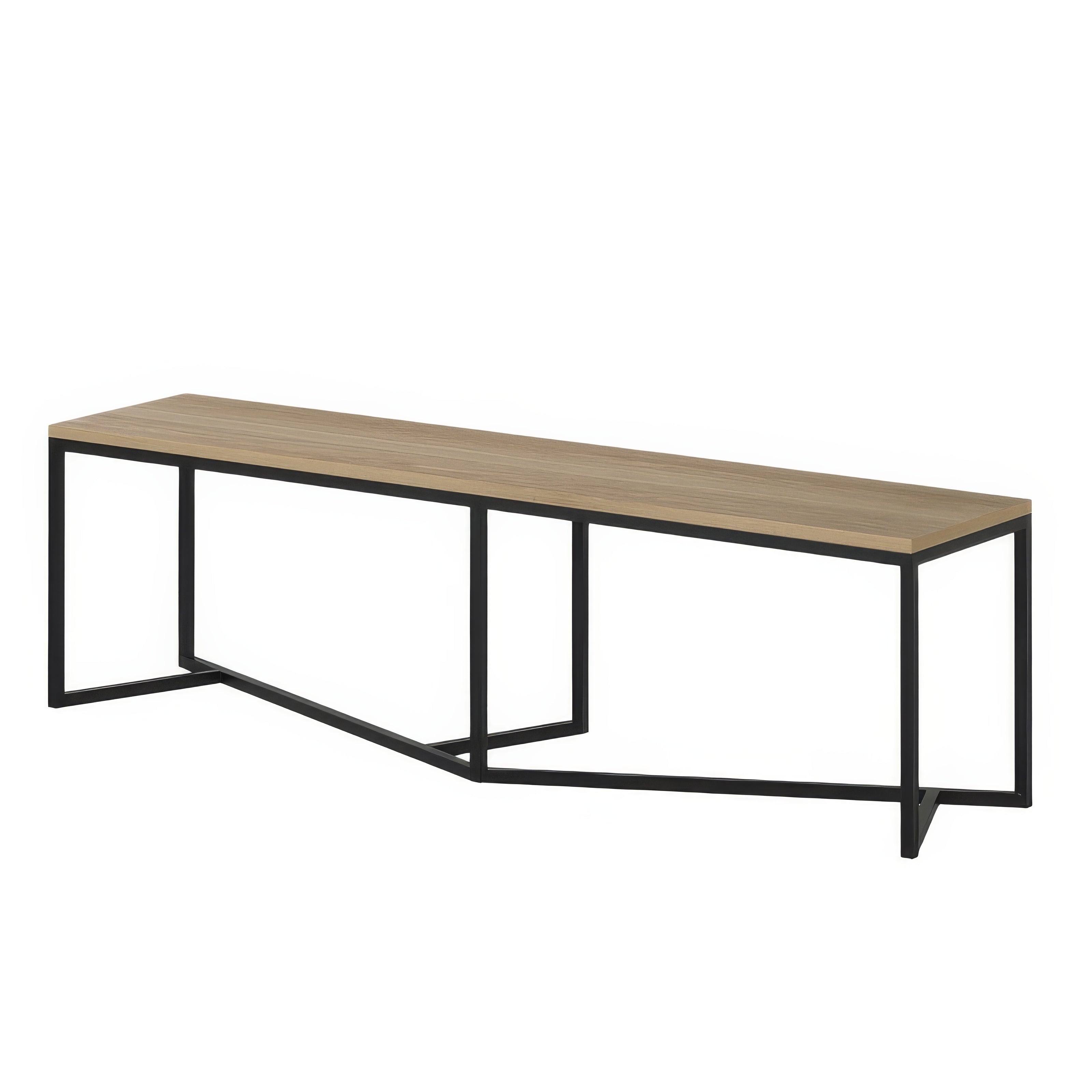 Banc d'entrée design bois et métal | Chêne LIGNART