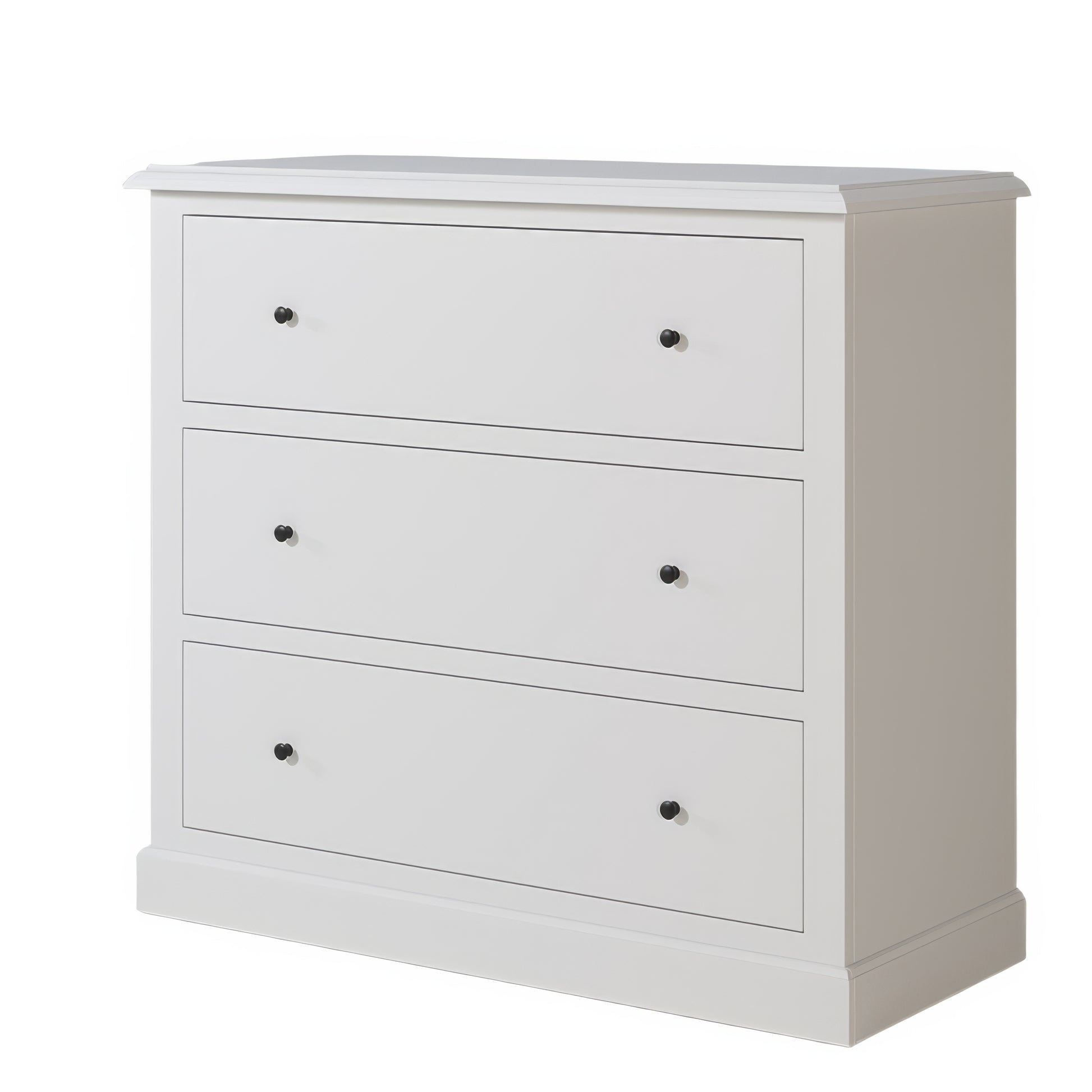 Commode Blanche Trois Tiroirs Chambre | Chêne LIGNART