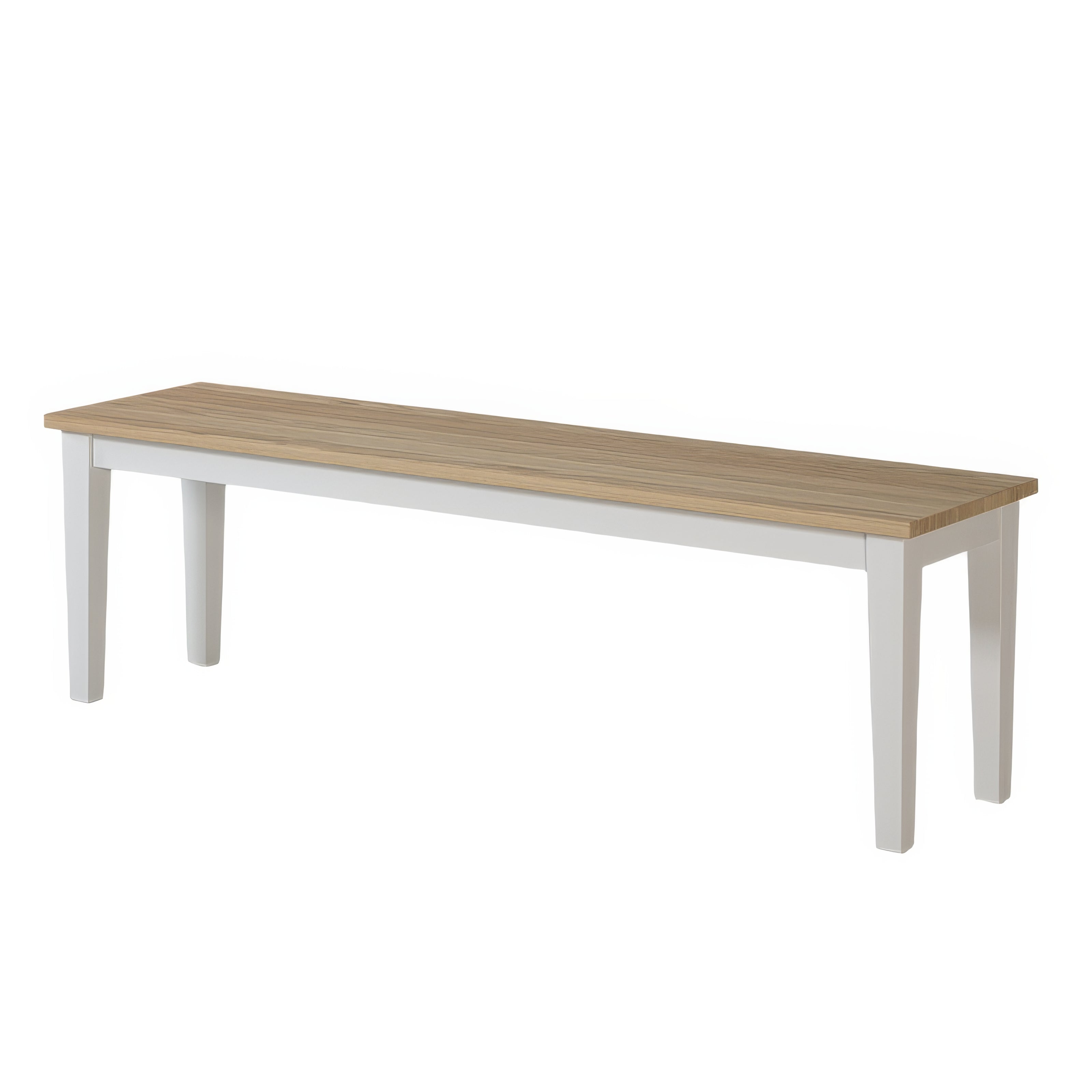 Banc Épuré Chêne Massif Bois Clair et Blanc | Chêne LIGNART