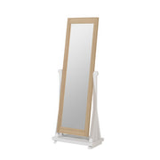 Grand Miroir sur Pied Bois Clair et Blanc | Chêne LIGNART