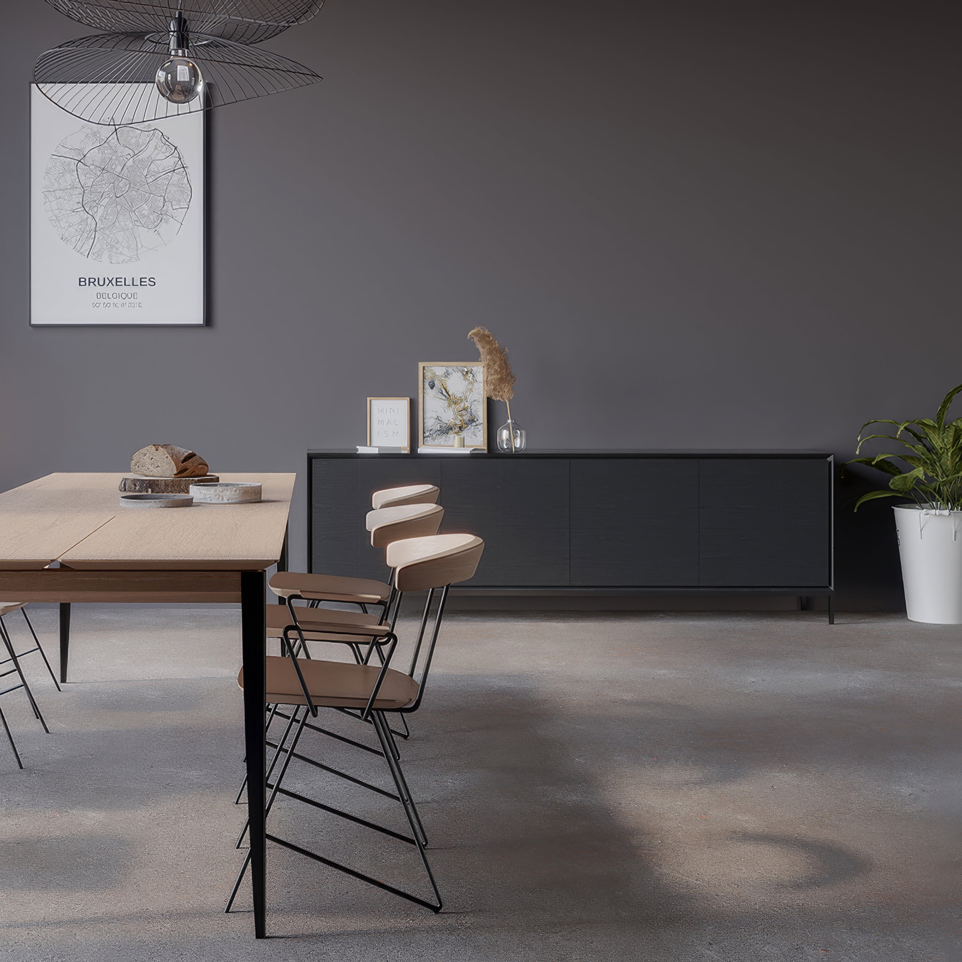 Buffet 3 portes design chêne clair | Chêne LIGNART
