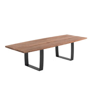 Table de jardin en teck recyclé - Style contemporain