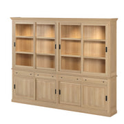 Vitrine Armoire Chêne Clair Portes Coulissantes | Chêne LIGNART