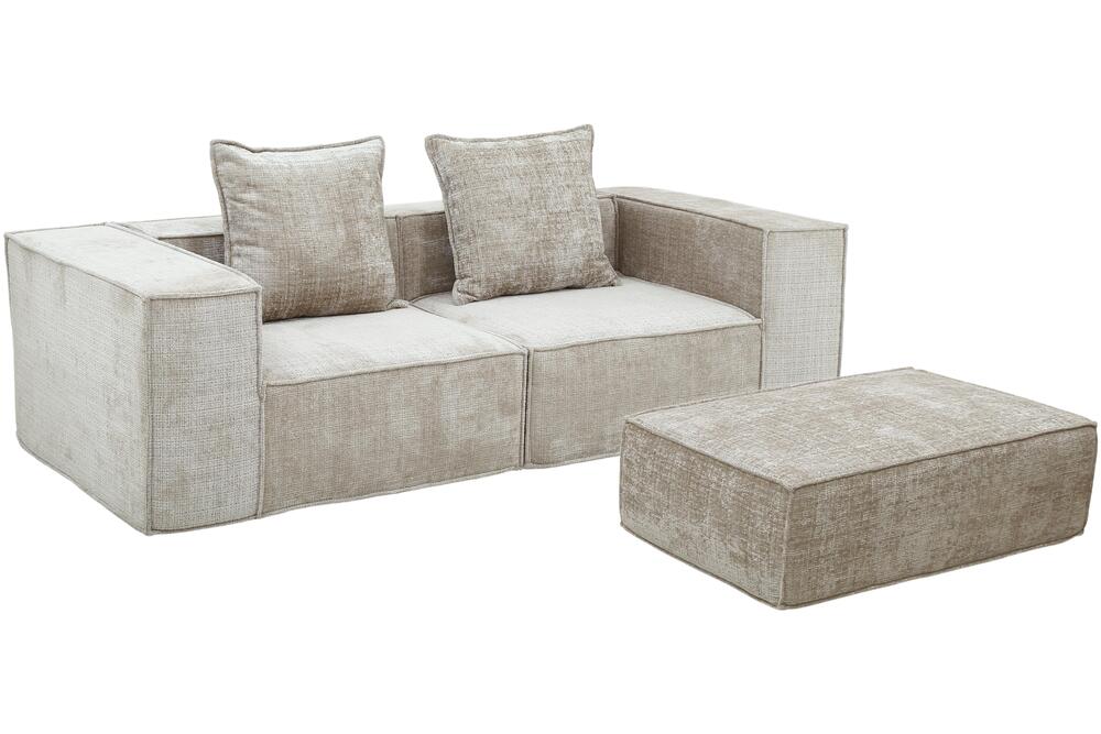 Boneless Sofa Nomad Two Seater + Ottoman Cream  | Pole to Pole – Crème