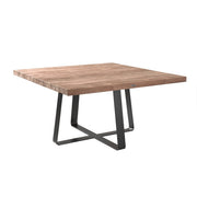 Table de jardin en teck recyclé - Style contemporain
