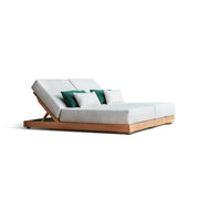 Chaise longue double en teck | LIGNART