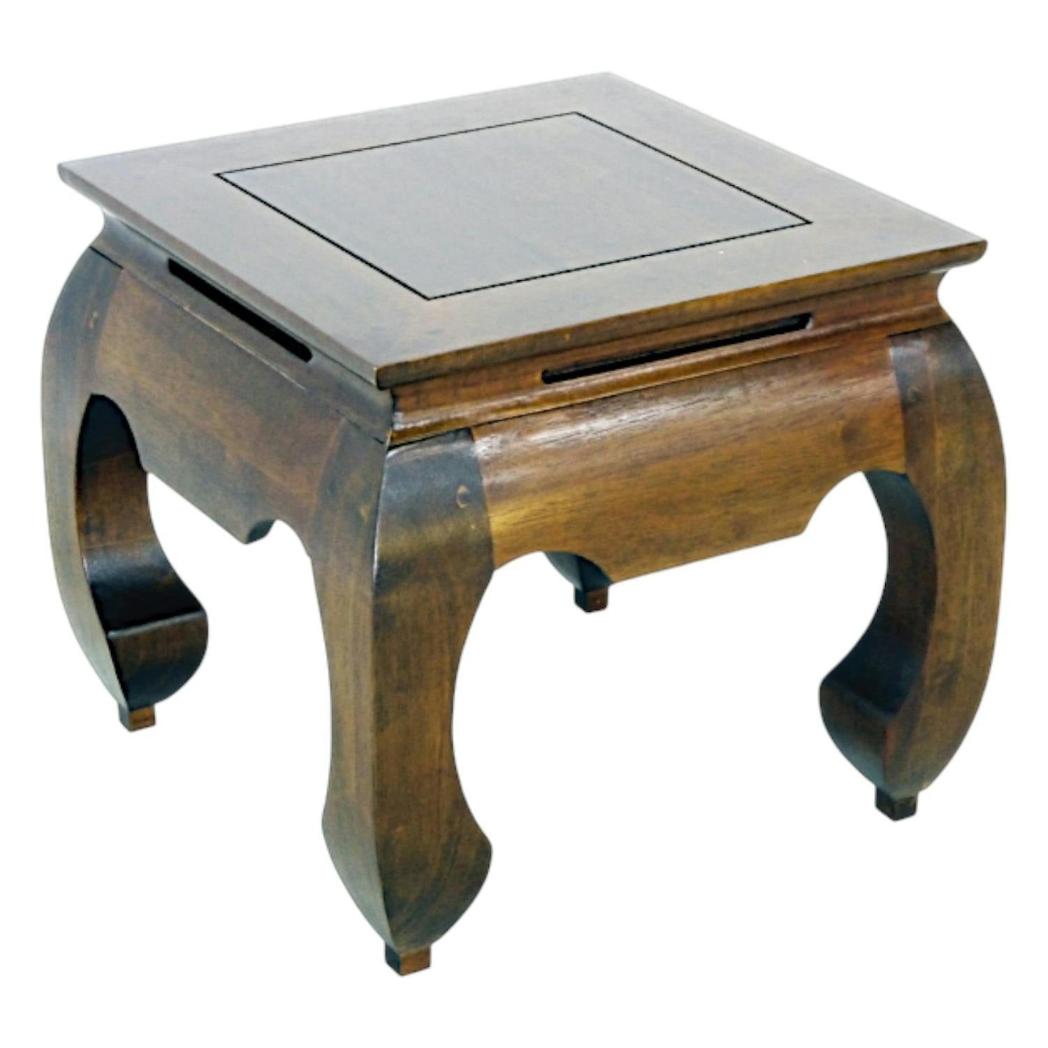 Table basse Opium carrée en Bois Massif 42x42x40cm | LIGNART