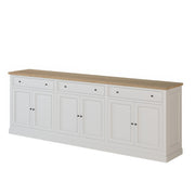 Grand Buffet Rangement Chêne et Blanc | Chêne LIGNART