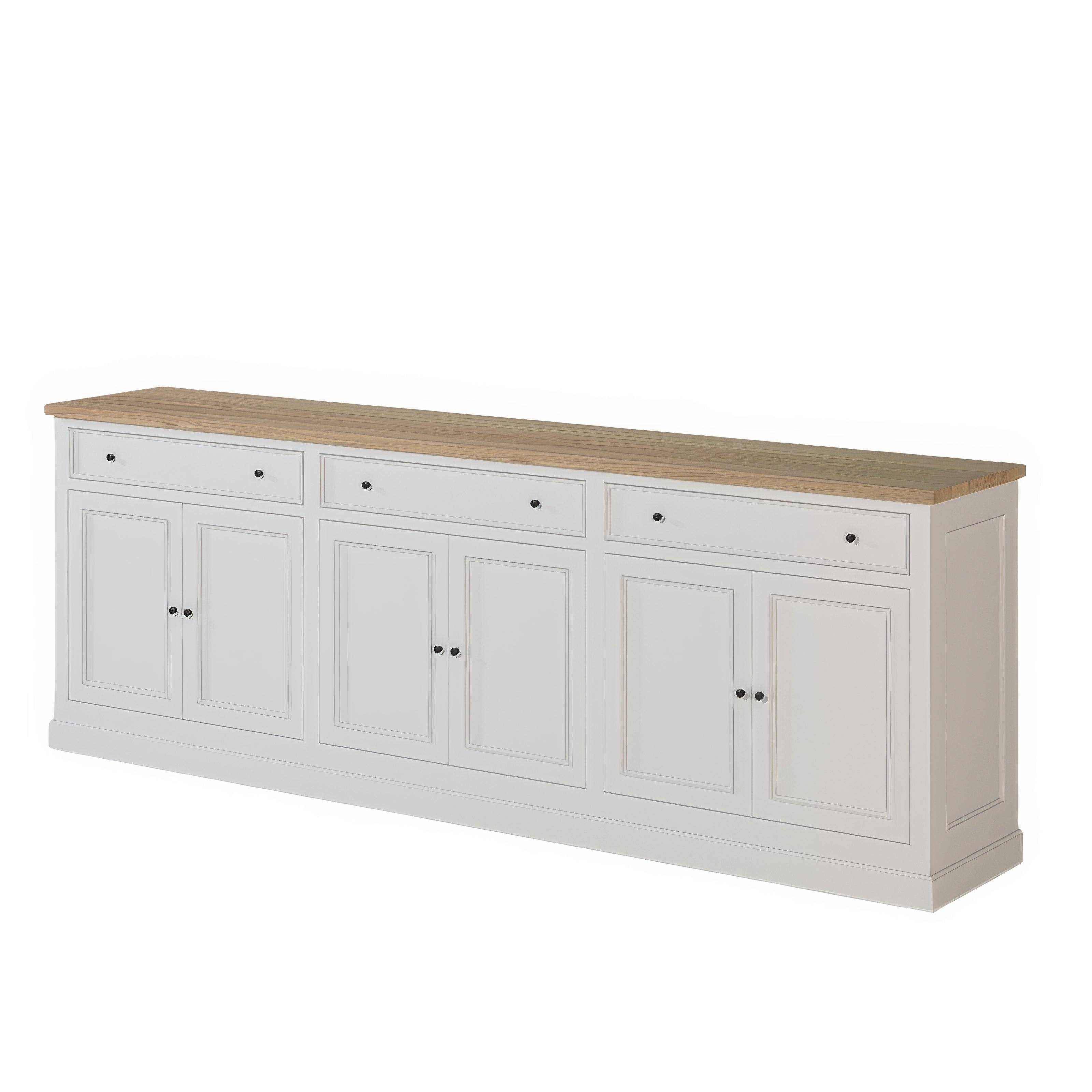 Grand Buffet Rangement Chêne et Blanc | Chêne LIGNART