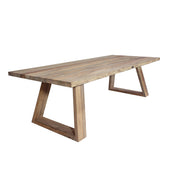 Table de jardin en teck recyclé - Style contemporain
