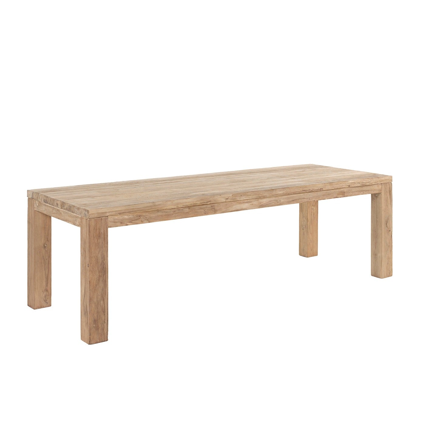Table de jardin en teck recyclé - Style épuré