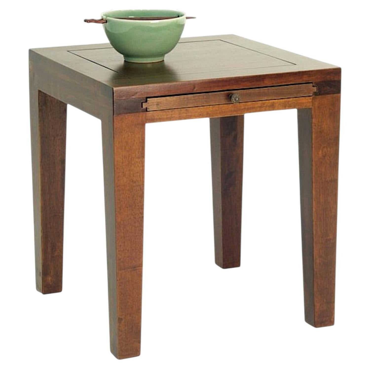 Bouts de canapé Côté Coulissant Élégante en Bois Massif 51x51x56cm | LIGNART