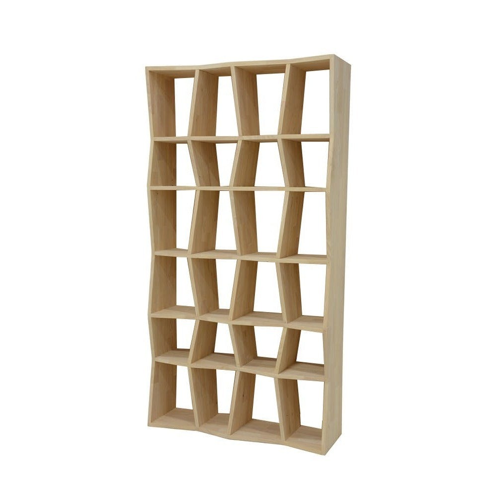 Bibliothèque Ouverte en Bois Massif Effet ZigZag | LIGNART