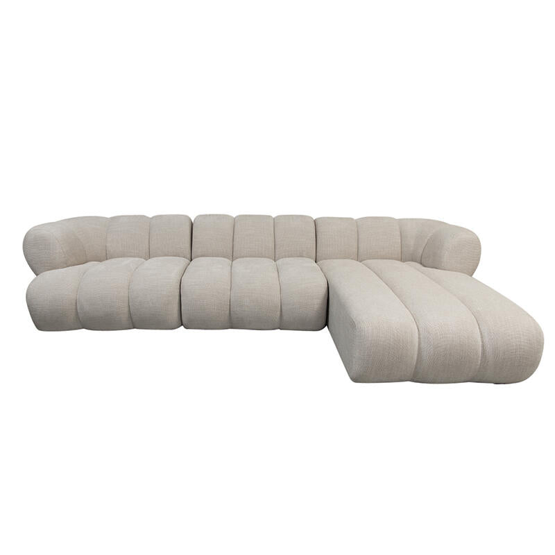 Canapé 4 Places New York Right Lounge Bouclé Sable  | Pole to Pole – Beige