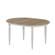 Table à Manger Ovale Chêne Clair Pieds Blancs | Chêne LIGNART