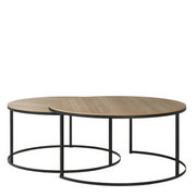 Set 2 Tables Basses Rondes Chêne | Chêne LIGNART