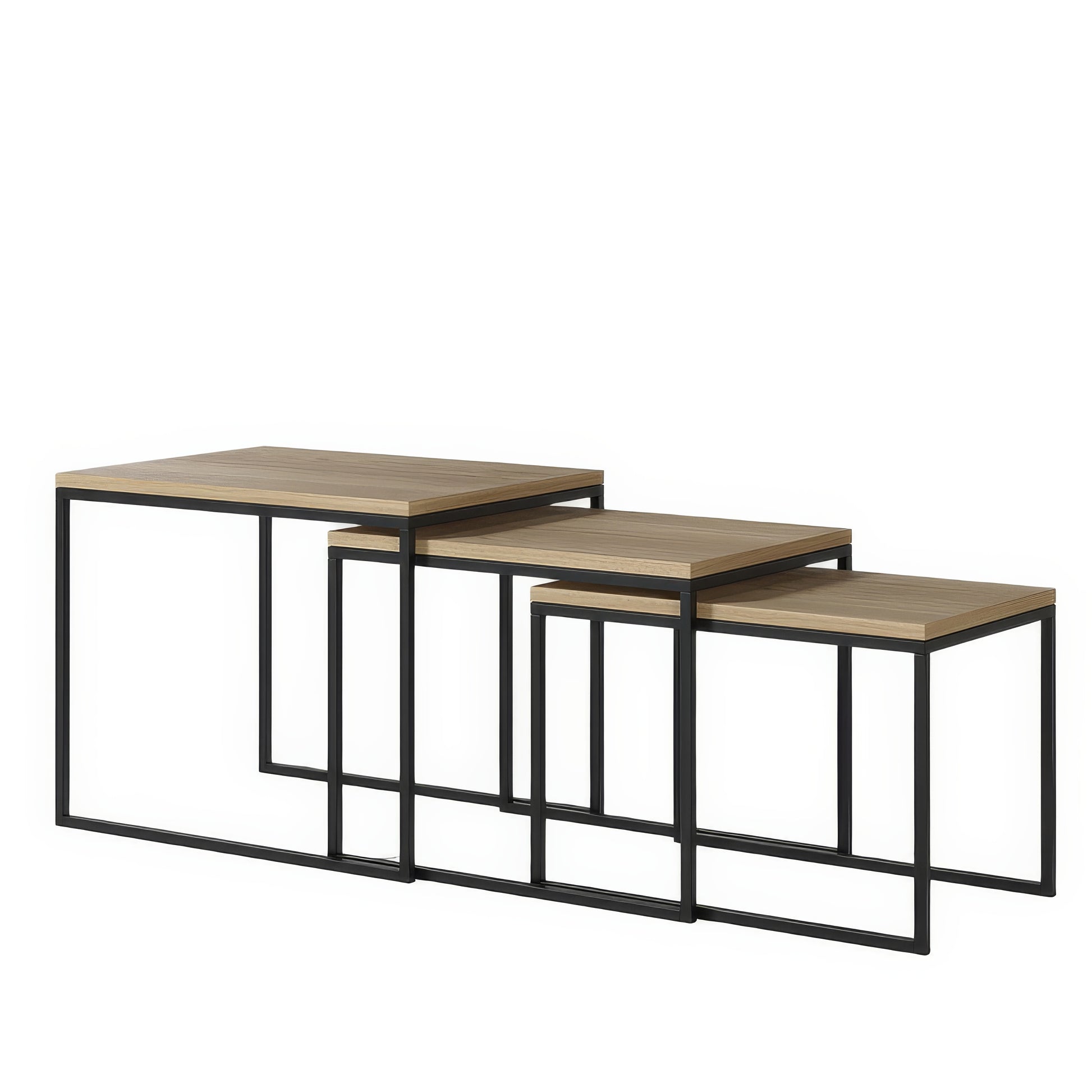 Tables Gigognes Design Chêne Massif & Métal | Chêne LIGNART