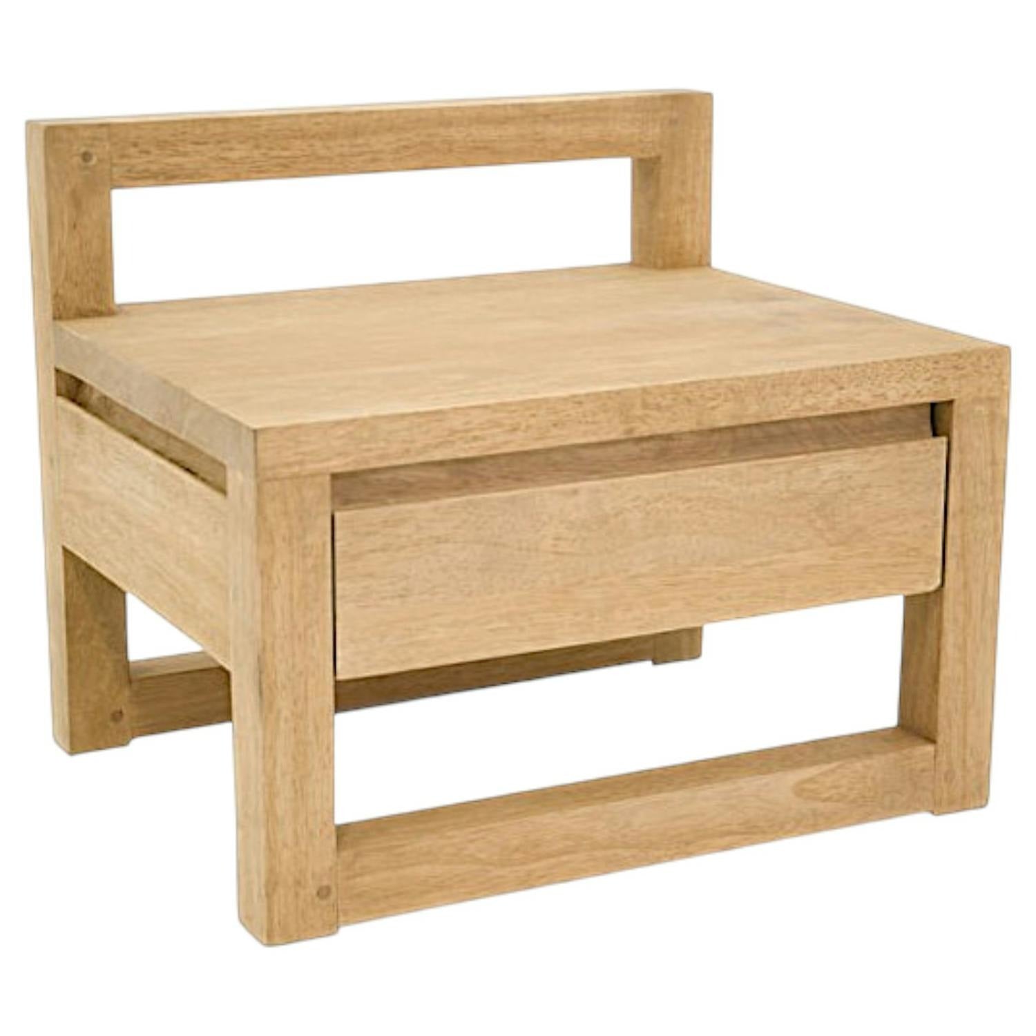 Bouts de canapé 1 tiroir Élégant en Bois Massif 50x40x42,5cm | LIGNART