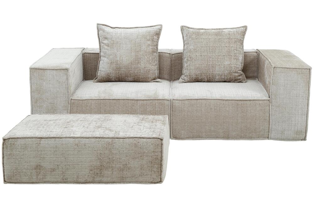Boneless Sofa Nomad Two Seater + Ottoman Cream  | Pole to Pole – Crème