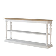 Basse Console Large Chêne Blanc Étagères | Chêne LIGNART