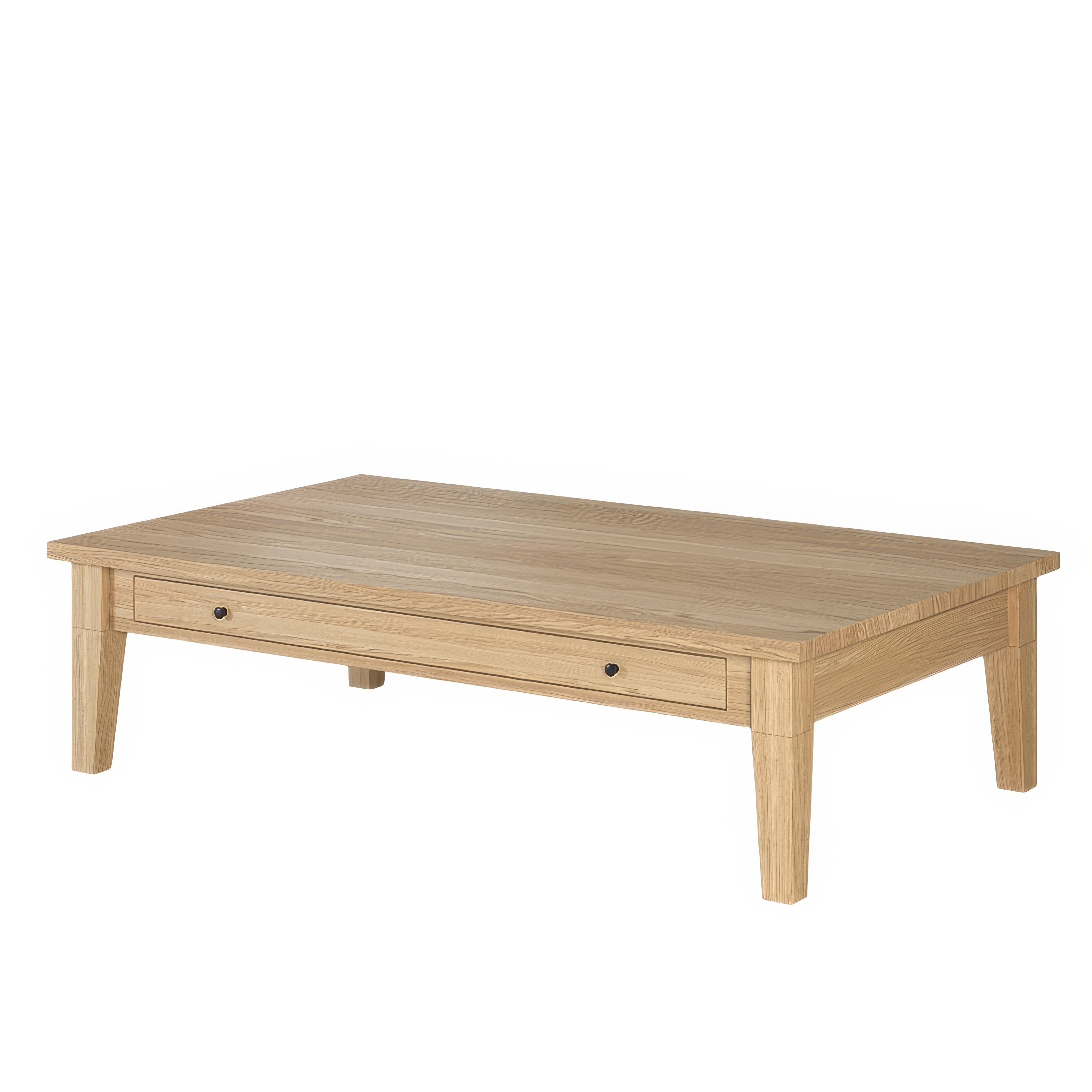 Table Basse Chêne Massif Tiroirs | Chêne LIGNART