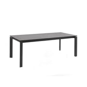 Table de jardin en alliage d'aluminium et céramique - Style contemporain