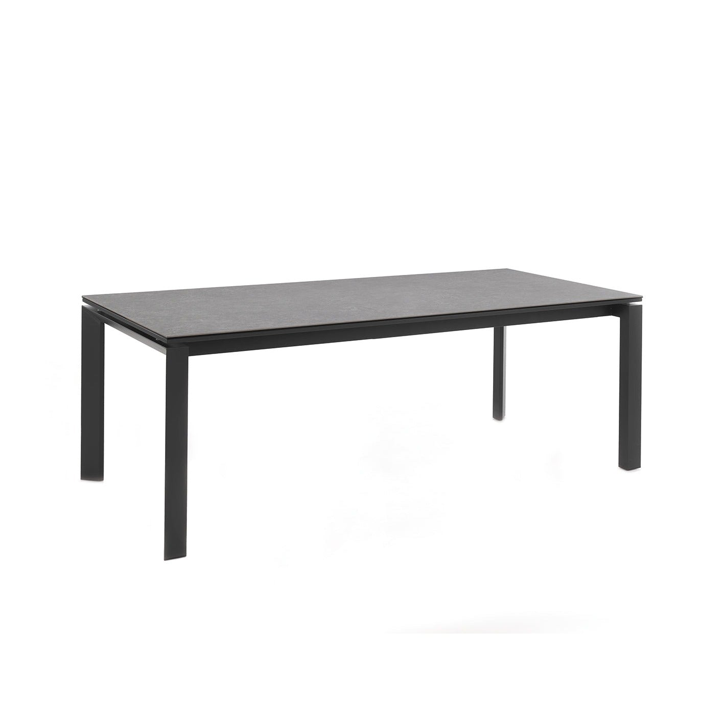 Table de jardin en alliage d'aluminium et céramique - Style contemporain