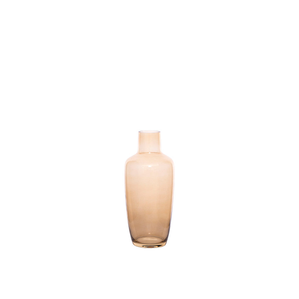 Vase Verre Ambré, Reflet Chaleureux | LIGNART - Style contemporain