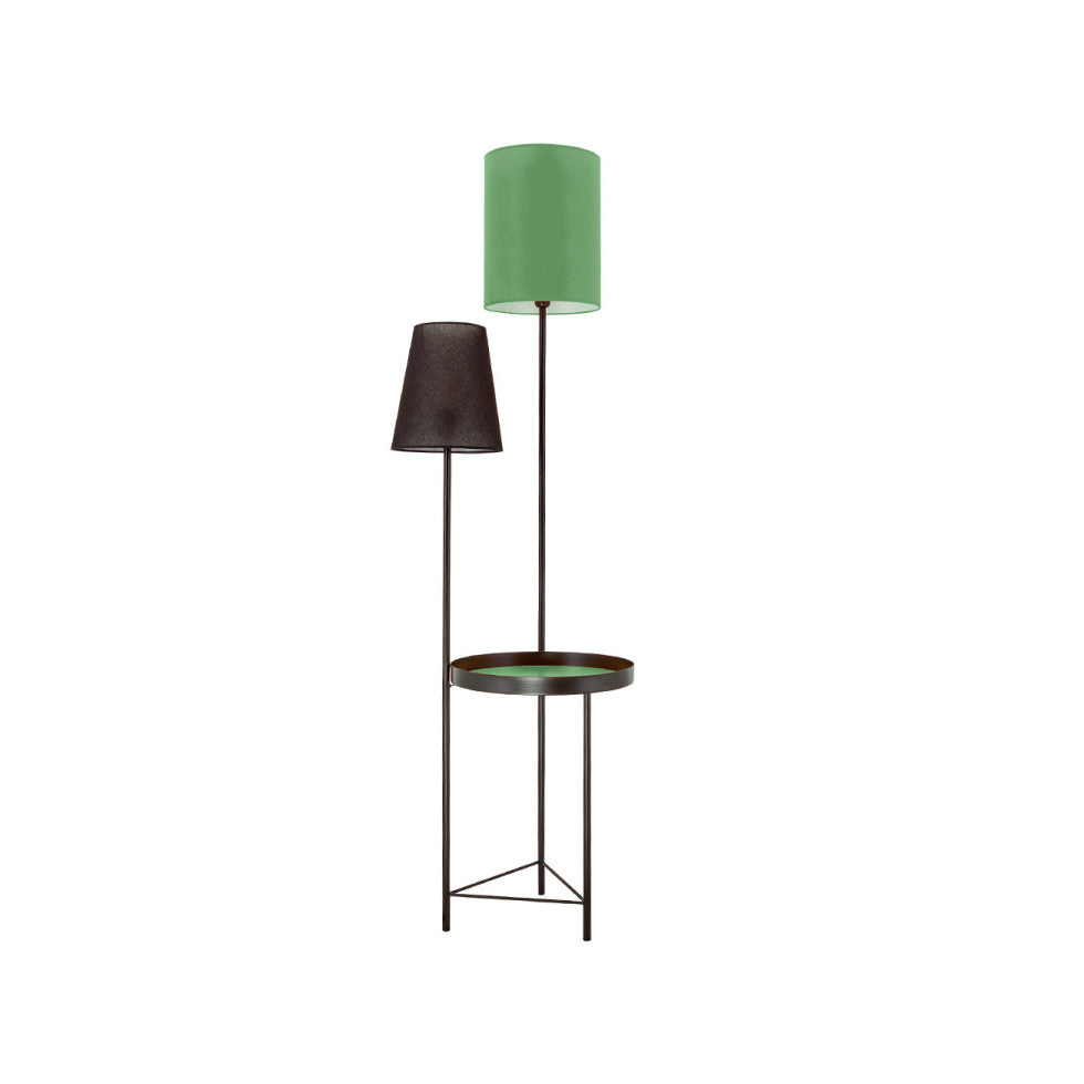 Lampadaire Design Bicolore, Table Intégrée | LIGNART - Style contemporain