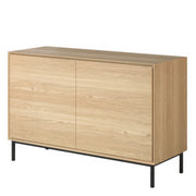 Buffet contemporain 2 portes pieds métal | Chêne LIGNART