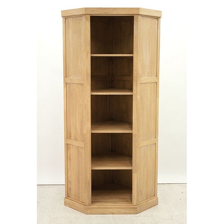 Bibliothèque Angle Élégante en Bois Massif | LIGNART