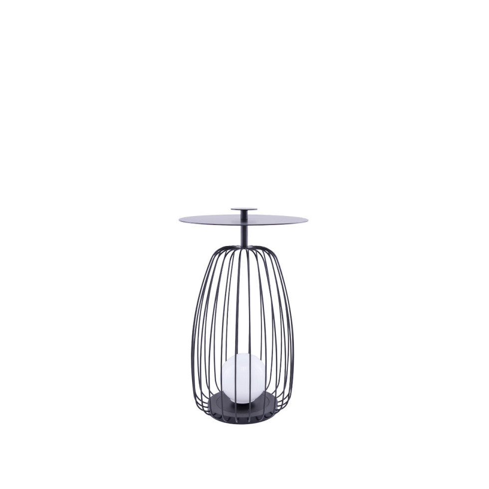 Table d'Appoint Lumineuse | Éclat Carmin LIGNART - Style contemporain
