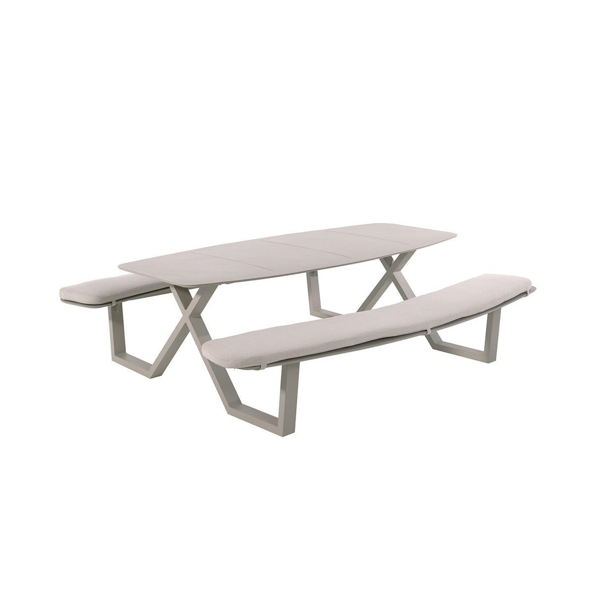 Table de jardin en aluminium - Style contemporain