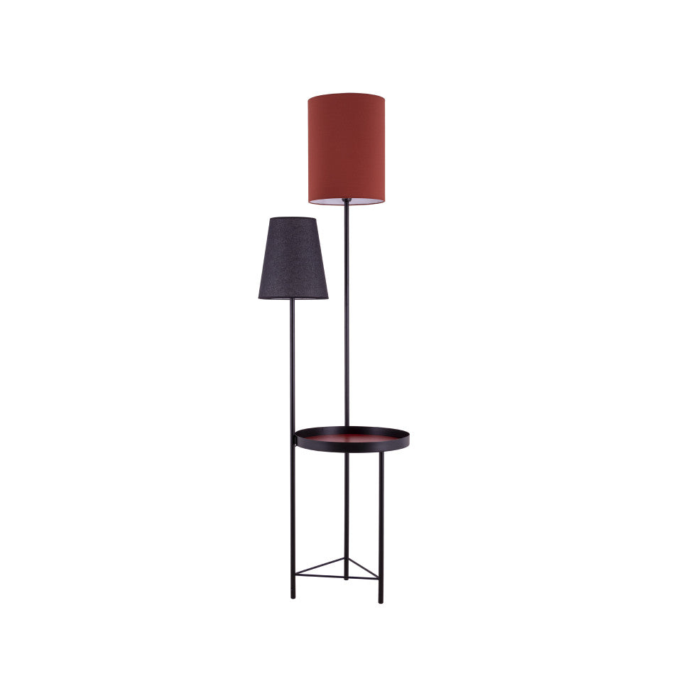 Lampadaire Design Bicolore, Table Intégrée | LIGNART - Style contemporain