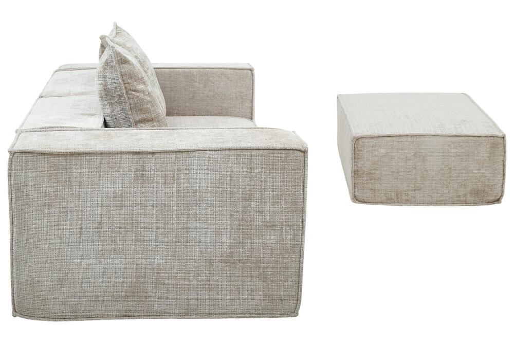 Boneless Sofa Nomad Two Seater + Ottoman Cream  | Pole to Pole – Crème