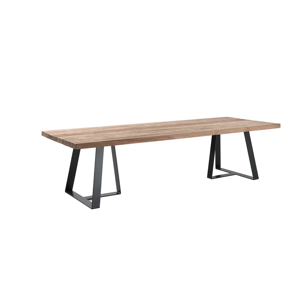 Table de jardin en teck recyclé - Style raffiné
