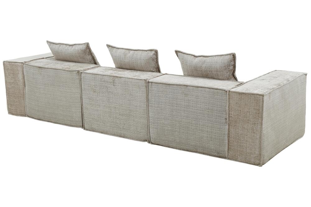Boneless Sofa Nomad Three Seater + Ottoman Cream  | Pole to Pole – Crème