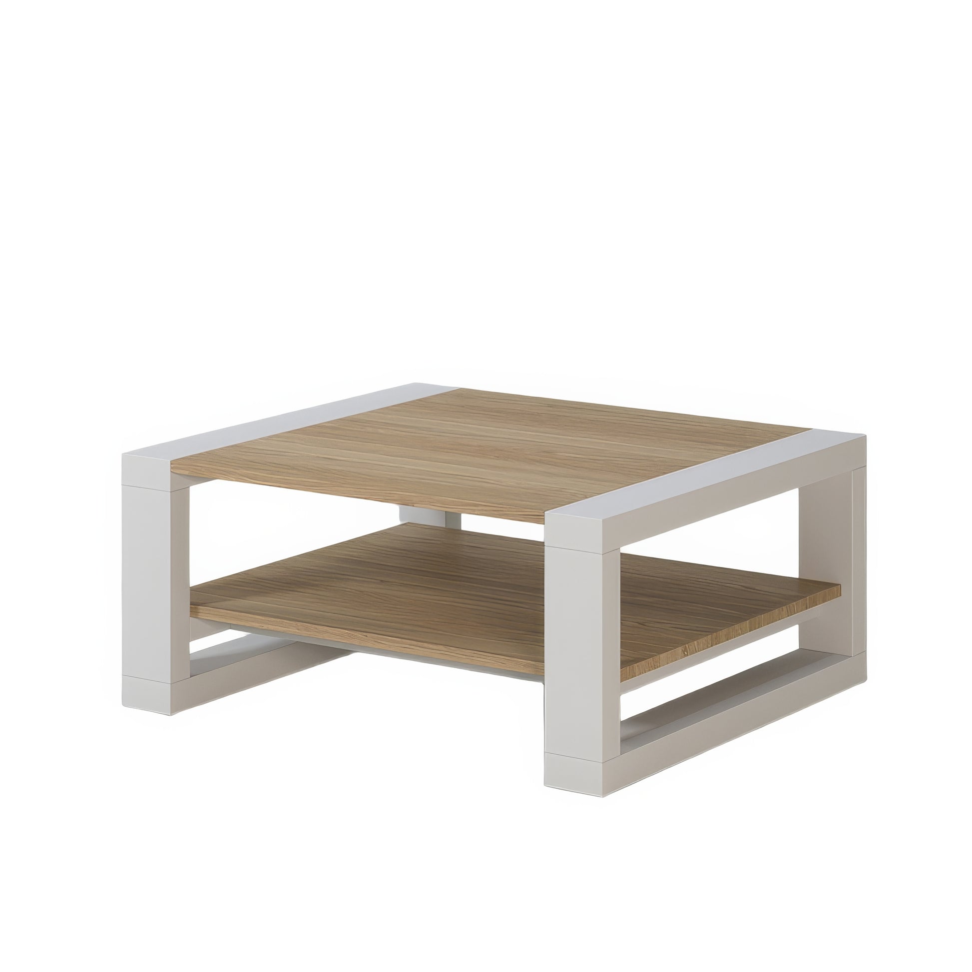 Table basse carrée étagère chêne massif | Chêne LIGNART