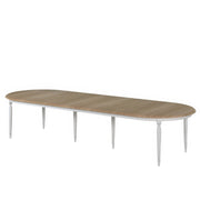 Table à Manger Ovale Bois Clair Piètement Blanc | Chêne LIGNART