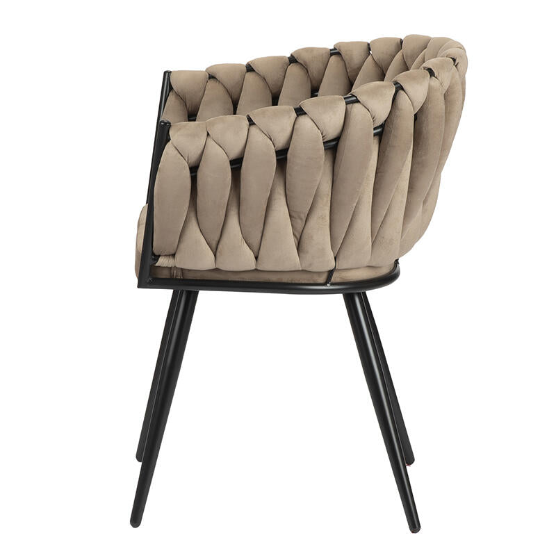 Wave Chair Black  | Pole to Pole – Sand White