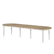 Grande table à manger plateau bois clair pieds blancs | Chêne LIGNART