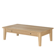 Table basse Chêne massif rangement salon | Chêne LIGNART
