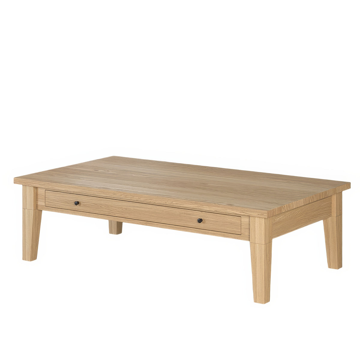 Table basse Chêne massif rangement salon | Chêne LIGNART