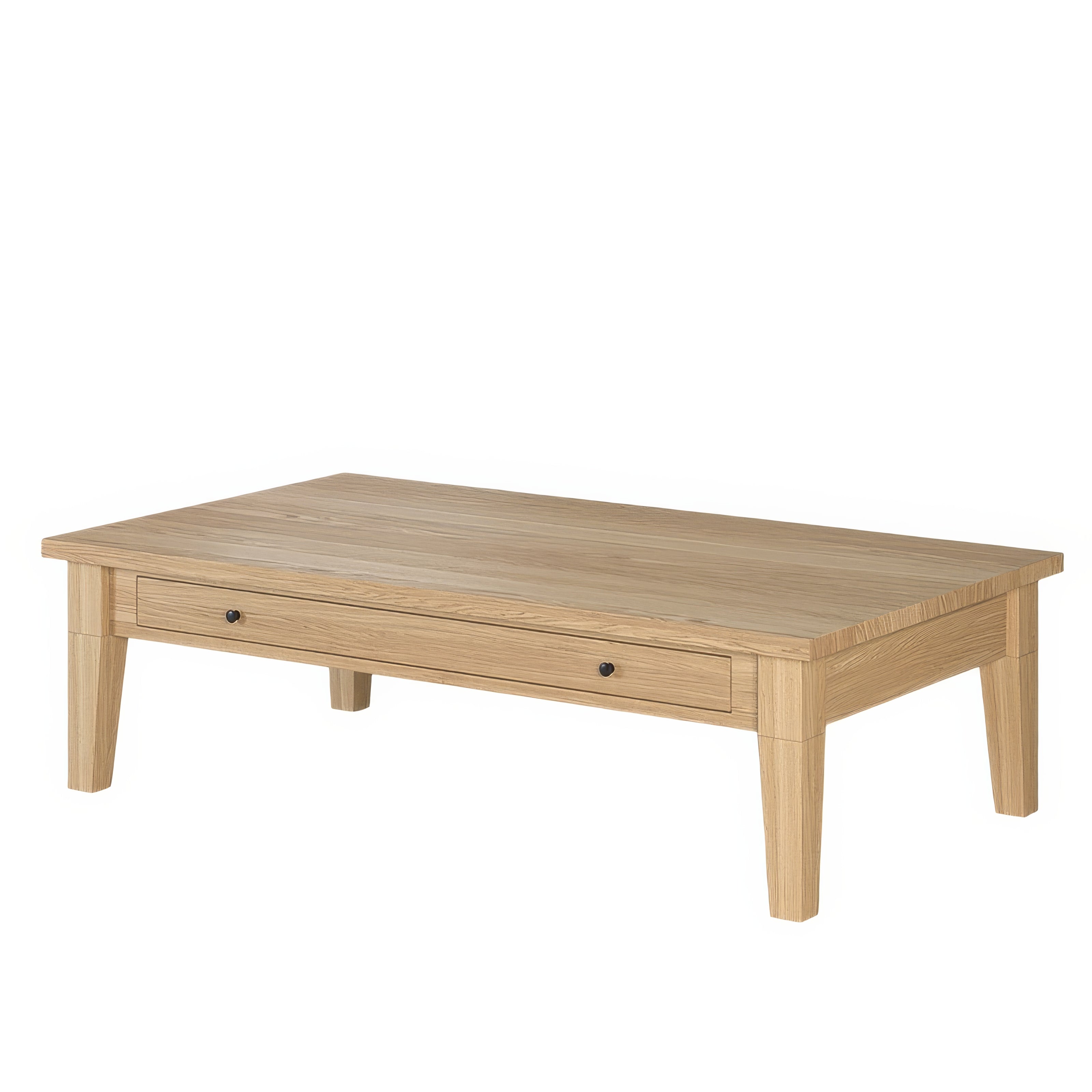 Table basse Chêne massif rangement salon | Chêne LIGNART