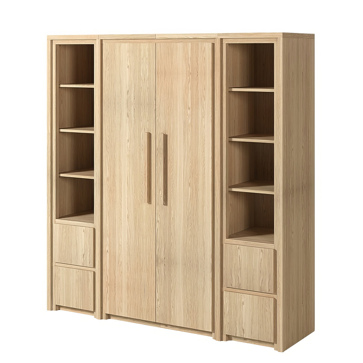 Armoire penderie étagères tiroirs | Chêne LIGNART