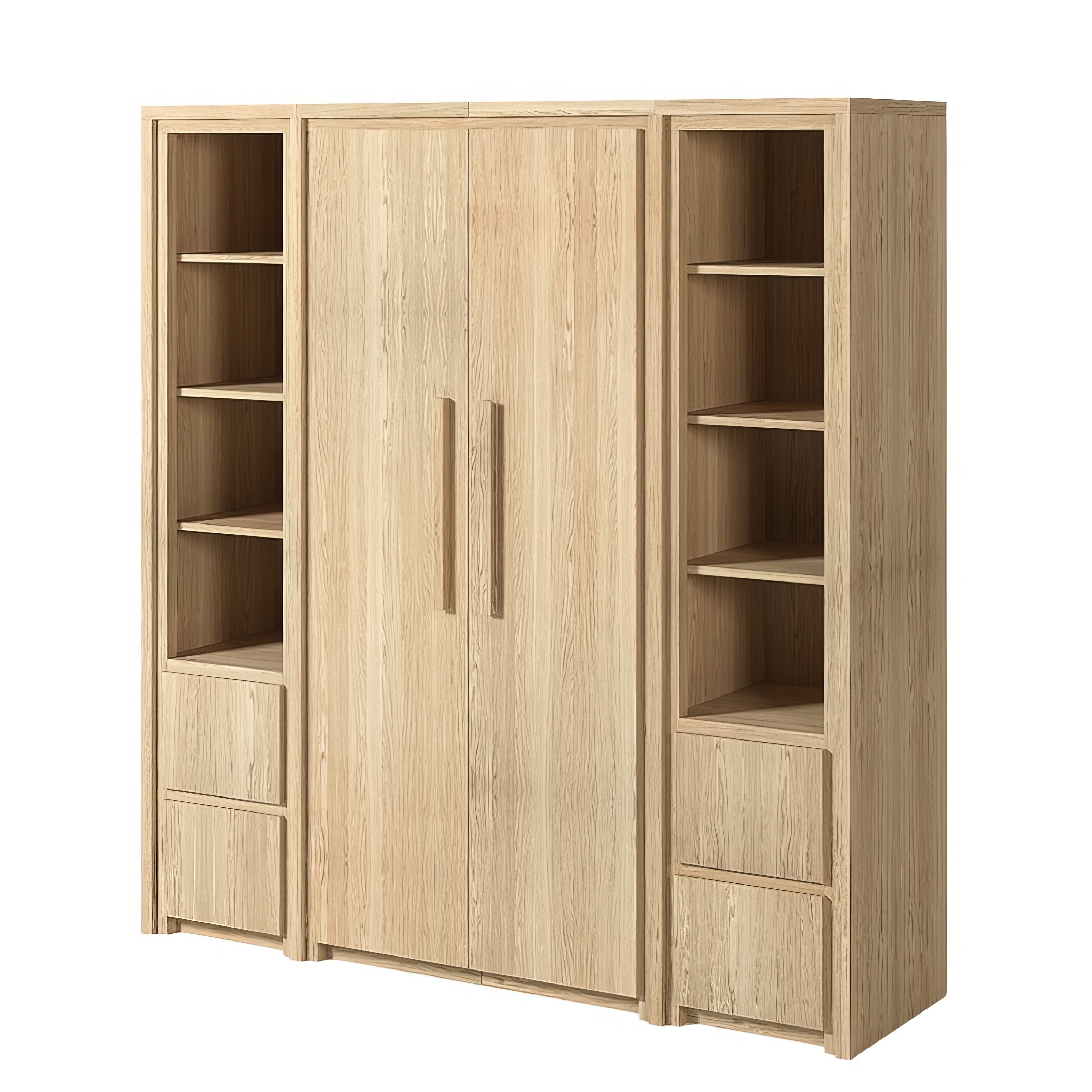 Armoire penderie étagères tiroirs | Chêne LIGNART