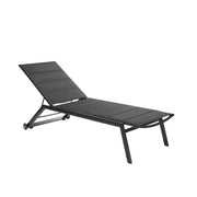 Chaise Longue Mallorca en Aluminium Noir | LIGNART