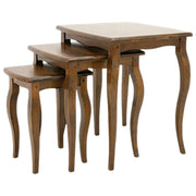 Bouts de canapé Gigognes Élégantes en Bois Massif 51x46x56cm | LIGNART