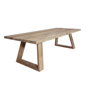Table de jardin en teck recyclé - Style contemporain