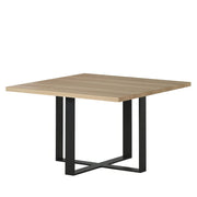 Table Carrée Design Industriel | Chêne LIGNART